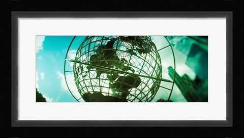 Framed Steel globe at the Trump International Hotel And Tower, Columbus Circle, Manhattan, New York City, New York State, USA Print