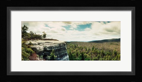 Framed Forest of trees, Gertrude's Nose, Minnewaska State Park, Catskill Mountains, New York State, USA Print
