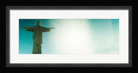 Framed Low angle view of Christ The Redeemer, Corcovado, Rio de Janeiro, Brazil Print
