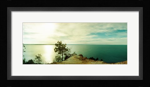 Framed Sunset over the ocean, Morro De Sao Paulo, Tinhare, Cairu, Bahia, Brazil Print