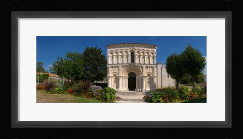 Framed Facade of a Roman church, Echillais, Charente-Maritime, Poitou-Charentes, France Print