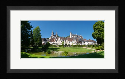 Framed Royal Apartments and Collegiate Church of Saint Ours, Loches, Loire-et-Cher, Loire, Touraine, France Print