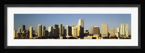 Framed Miami, Florida Skyline 2012 Print