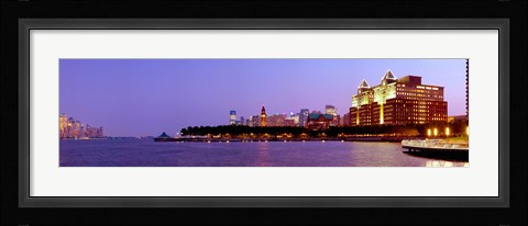 Framed Buildings at the waterfront, Hoboken, Hudson County, New Jersey, USA 2013 Print