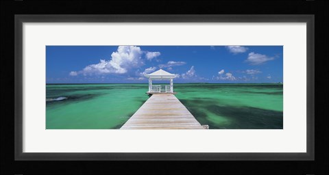 Framed Pier in the sea, Bahamas Print