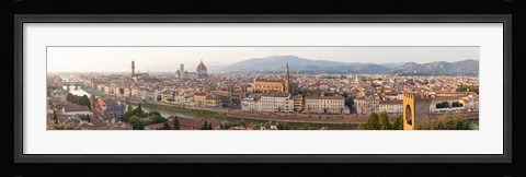 Framed High angle view of the city from Piazzale Michelangelo, Florence, Tuscany, Italy Print