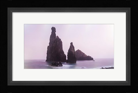 Framed Rock outcrop at coast, Ribeira Da Janela, Porto Moniz, Madeira, Portugal Print
