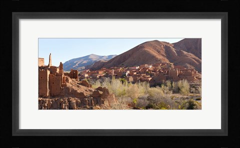 Framed Village in the Dades Valley, Morocco Print