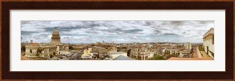 Framed Aerial view of a city, Havana, Cuba Print