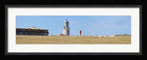 Framed Lighthouse at coast, Morro Castle, Havana, Cuba Print