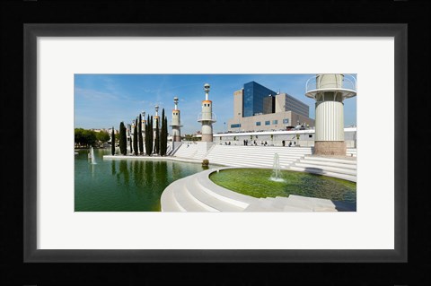 Framed Spain Industrial Park, Barcelona, Catalonia, Spain Print