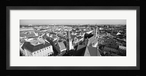 Framed High angle view of a city, Munich, Bavaria, Germany Print