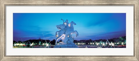 Framed Evening Place de la Concorde Paris France Print