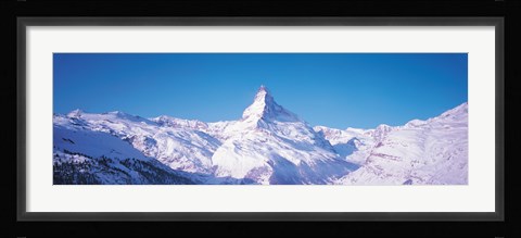 Framed Mt Matterhorn Valais Sunnegga Switzerland Print
