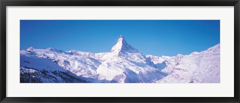 Framed Mt Matterhorn Valais Sunnegga Switzerland Print