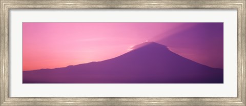 Framed Sunset over Mt Fuji Shizuoka Japan Print