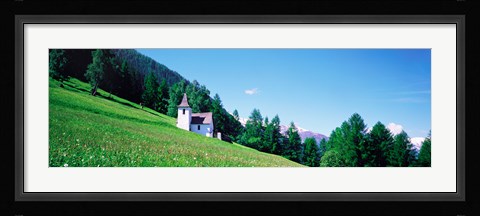 Framed Green Slopes, Engadin Switzerland Print