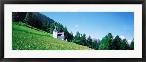 Framed Green Slopes, Engadin Switzerland Print