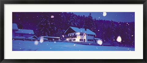Framed Snowfall Germany Print
