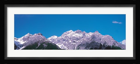 Framed Mountain Range, Engadin Switzerland Print