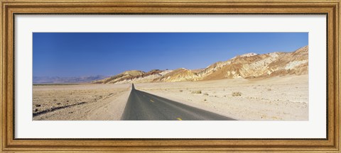 Framed Road passing through mountains, Death Valley National Park, California, USA Print