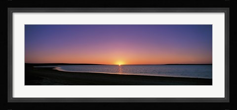 Framed Sunset on beach Australia Print