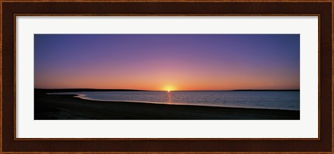 Framed Sunset on beach Australia Print