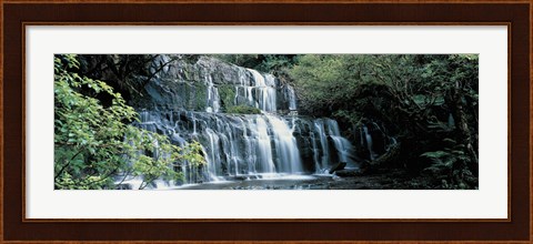 Framed Waterfall, South Island New Zealand Print