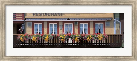 Framed Restaurant Windows, Appenzell Switzerland Print