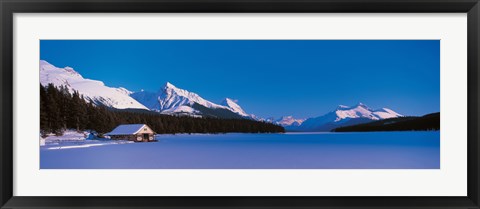 Framed Maligne Lake &amp; Canadian Rockies Alberta Canada Print