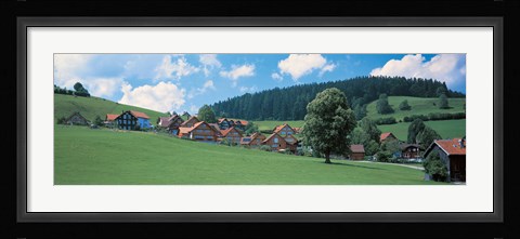 Framed Mountainside Village, Appenzell Switzerland Print