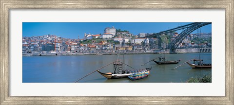 Framed Ponte de Dom Luis I &amp; Douro River Porto Portugal Print