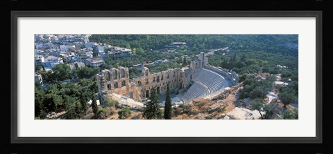 Framed Ode'on tu Herodu Att'ku the Acropolis Athens Greece Print