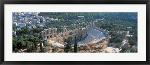 Framed Ode'on tu Herodu Att'ku the Acropolis Athens Greece Print