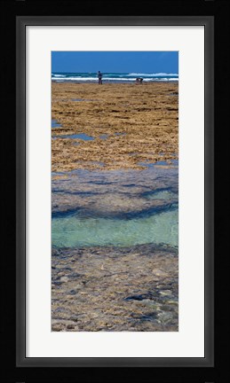 Framed Indian Ocean, Fringe Reef, Mombasa Marine National Park and Reserve, Kenya Print