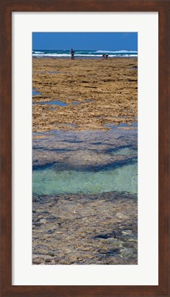 Framed Indian Ocean, Fringe Reef, Mombasa Marine National Park and Reserve, Kenya Print