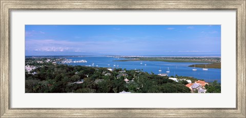 Framed High angle view from top of lighthouse, St. Augustine, Florida, USA Print