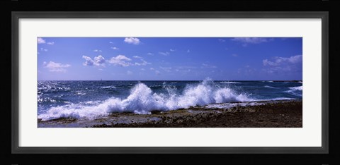 Framed Waves breaking on the coast, East End, Anguilla Print