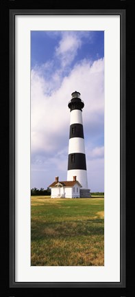 Framed Low angle view of a lighthouse, Bodie Island Lighthouse, Bodie Island, Cape Hatteras National Seashore, North Carolina, USA Print