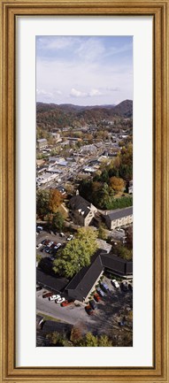 Framed High angle view of a city, Gatlinburg, Sevier County, Tennessee Print