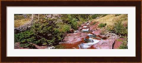 Framed Low angle view of a creek, Baring Creek, US Glacier National Park, Montana, USA Print