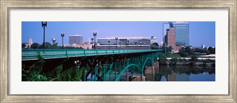 Framed Bridge across river, Gay Street Bridge, Tennessee River, Knoxville, Knox County, Tennessee, USA Print
