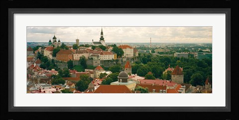 Framed High angle view of a townscape, Old Town, Tallinn, Estonia Print