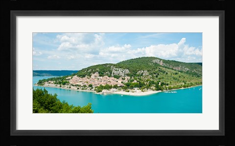 Framed Bauduen, Lake of Sainte-Croix, Var, Provence-Alpes-Cote d'Azur, France Print