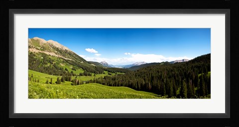 Framed From Washington Gulch Road looking southeast towards, Crested Butte, Gunnison County, Colorado, USA Print