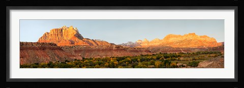 Framed Rock formations on a landscape, Zion National Park, Springdale, Utah, USA Print