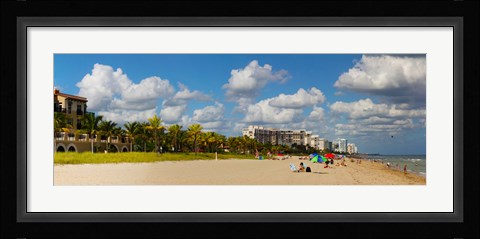 Framed Tourists on the beach, Lauderdale, Florida Print