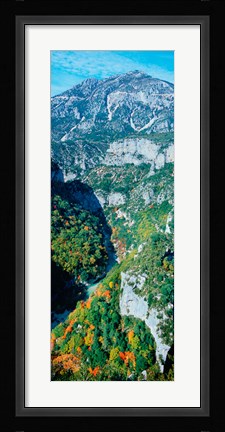 Framed Verdon Gorge in autumn, Provence-Alpes-Cote d'Azur, France Print