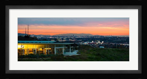 Framed City at Dusk, Baldwin Hills Scenic Overlook, Culver City, Los Angeles County, California, USA Print