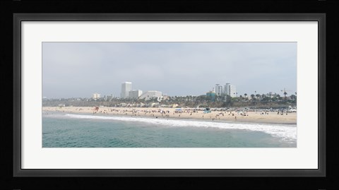 Framed Santa Monica Beach, Santa Monica, Los Angeles County, California, USA Print